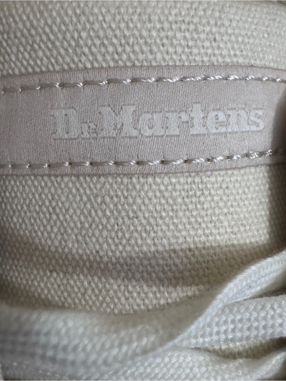 Women Dr Martens Brookline Canvas Off white summer timeless casual shoes Sz 8 - Picture 4 of 8